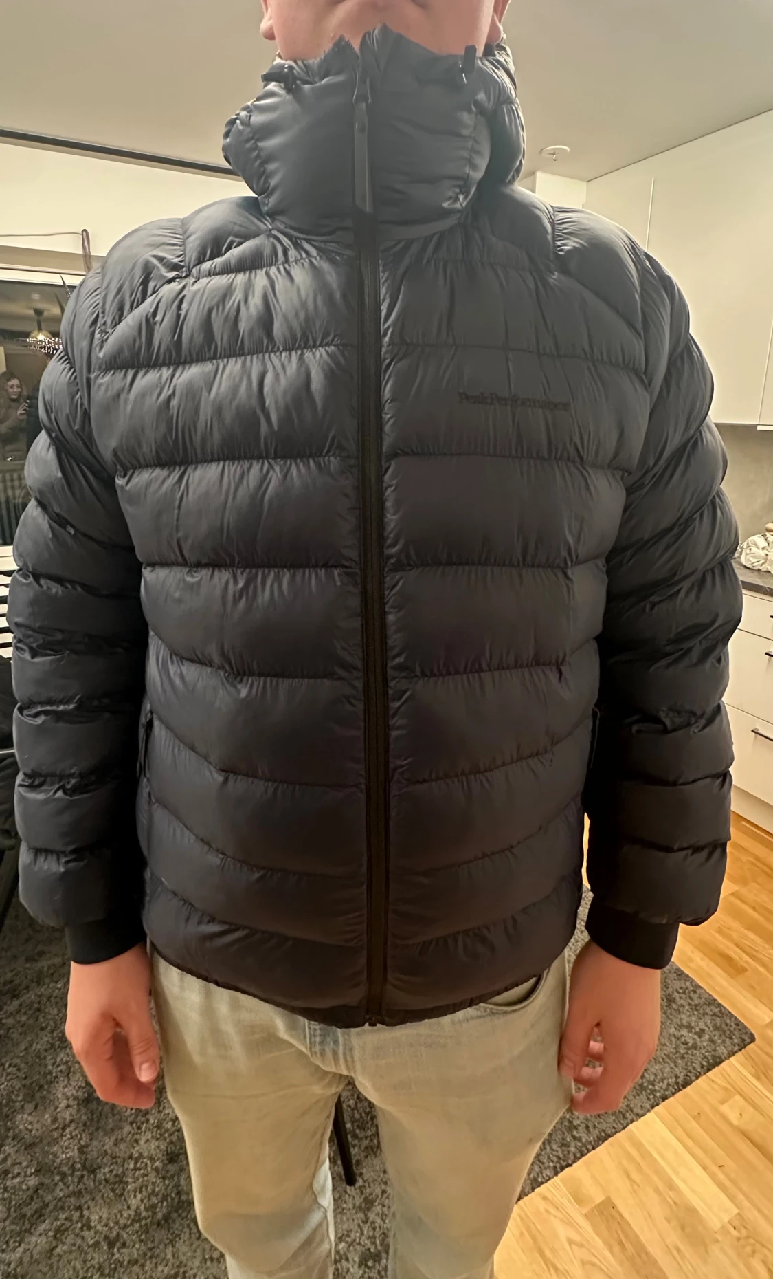 Mörkblå Peak Performance dunjacka XXL - 4