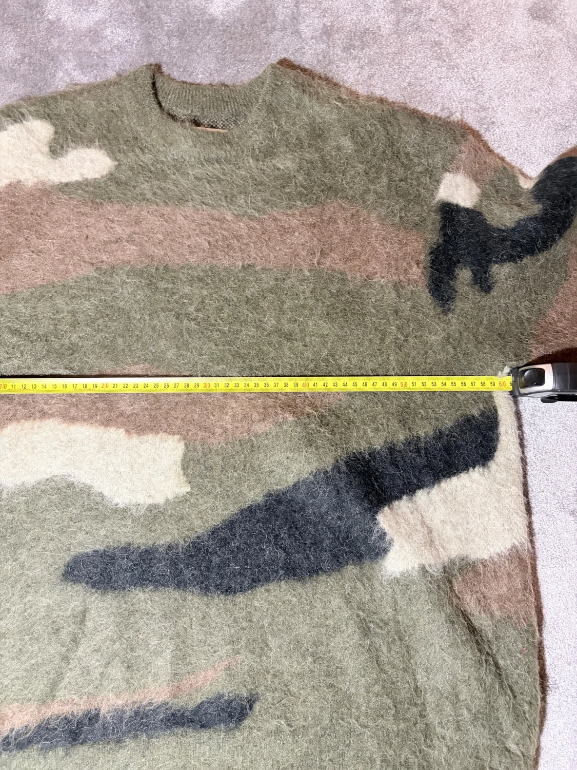 Camouflage stickad tröja i ull - 4