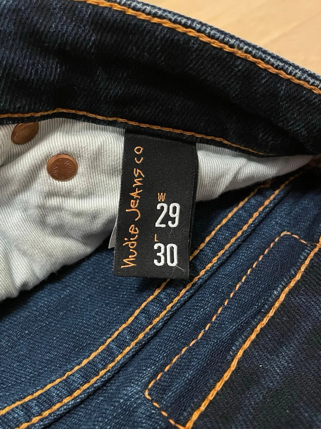 Marinblåa Nudie Jeans - 4