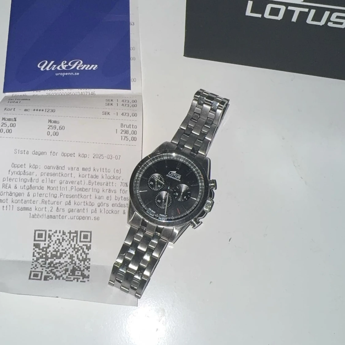 Lotus herrklocka med svart urtavla - 1