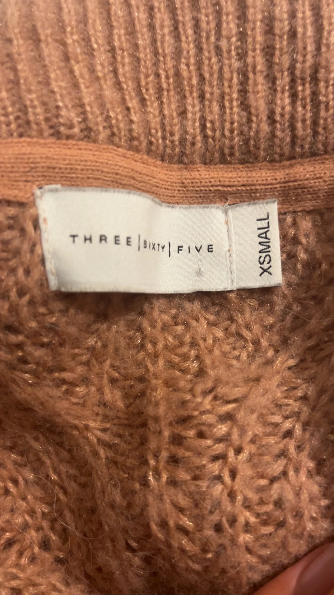 Korallrosa stickad tröja  - 2