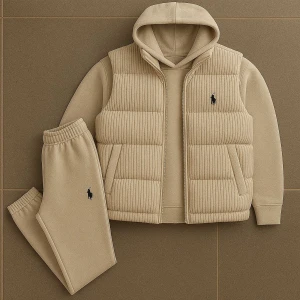 Ralph Lauren™ Set – Beige - Ralph Lauren™ Set – Beige • Hoodie, väst & byxor • Storlekar från XS till 2XL • Finns även på maisonamaro,se