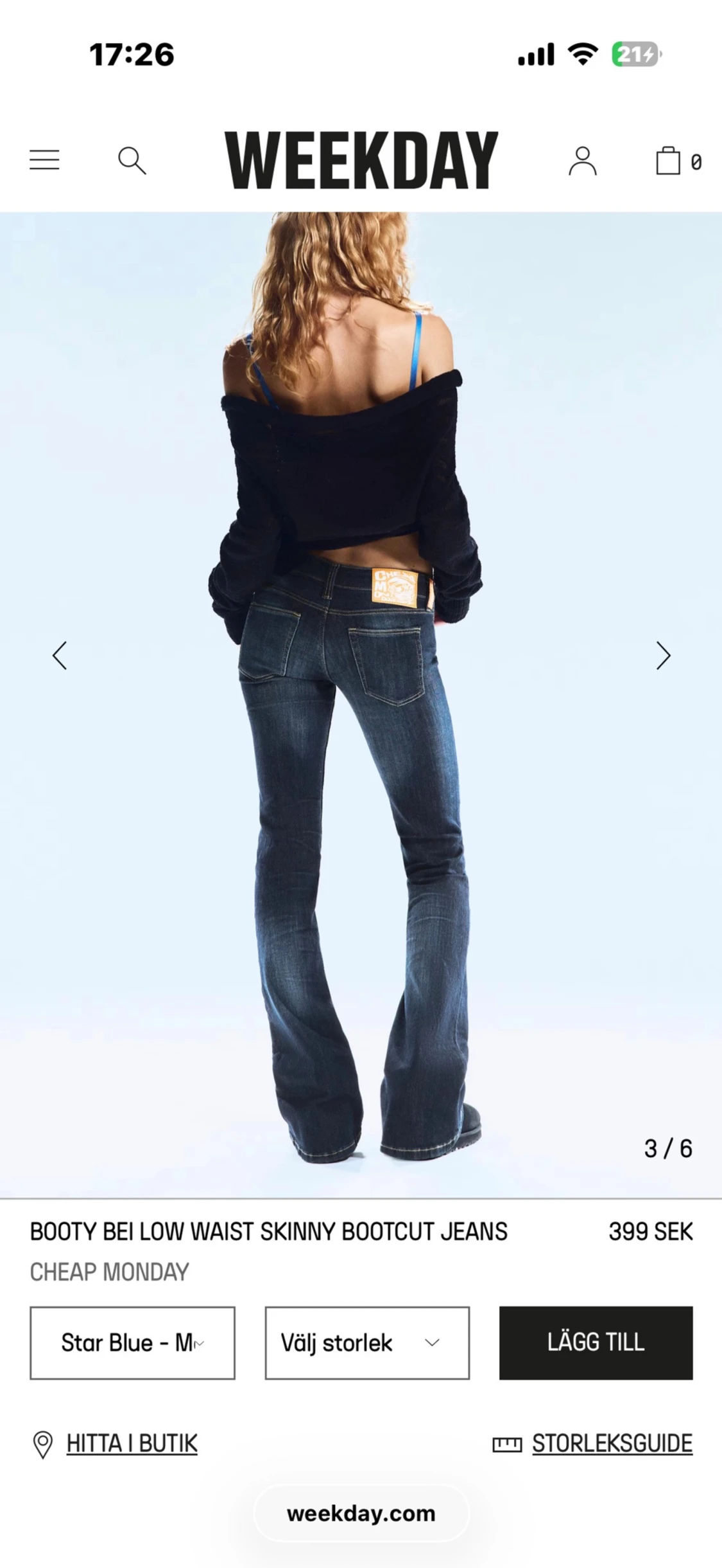 Cheap Monday blå bootcut jeans - 1