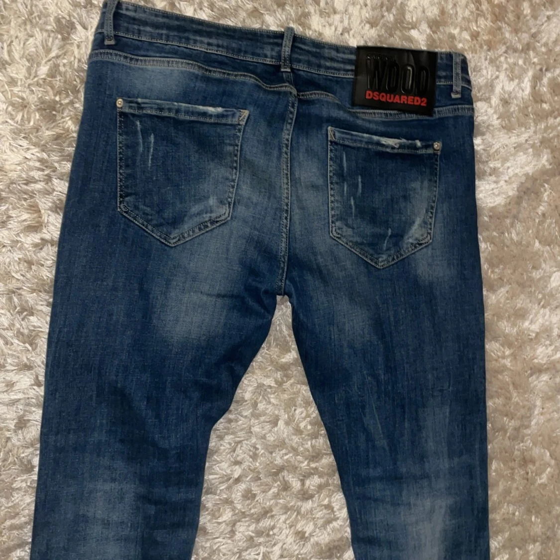 Blå jeans från Dsquared2 med slitningar - 3
