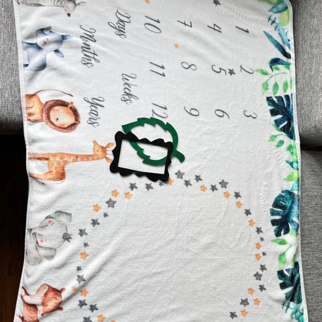 Baby fotomatta newborn milestone photos filt blanket