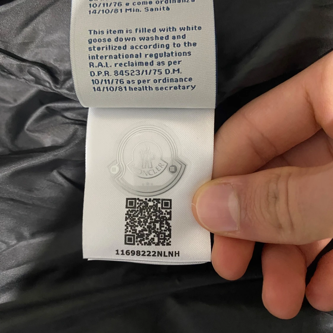 Svart Moncler pufferjacka M - 3