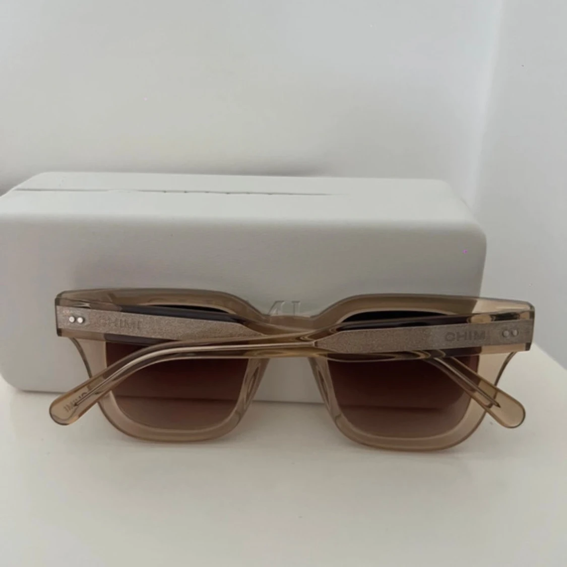 Beige CHIMI solglasögon fyrkantiga - 1