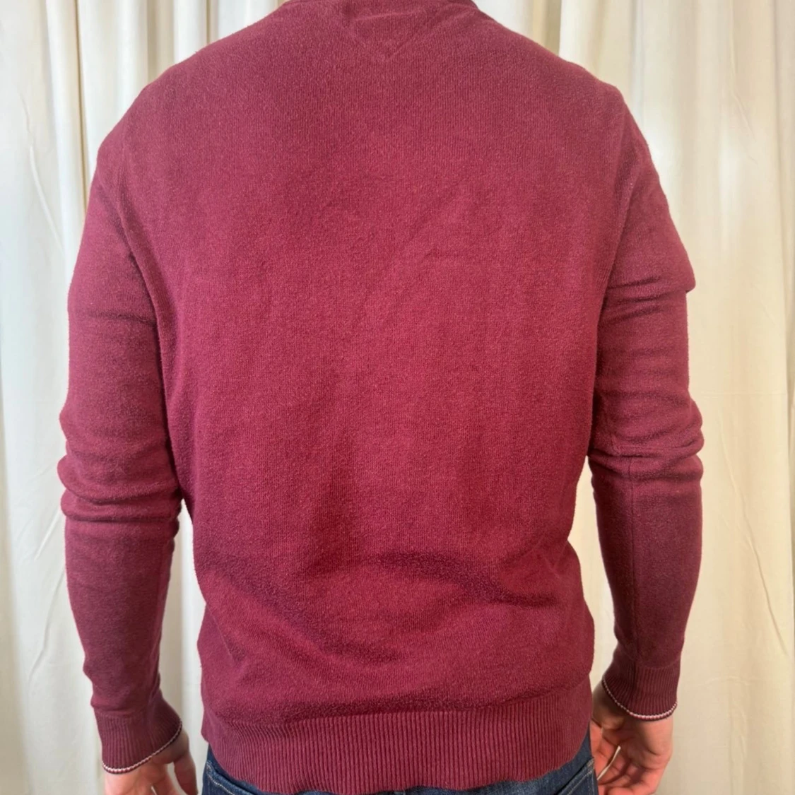 Vinröd tröja Tommy Hilfiger M - 2