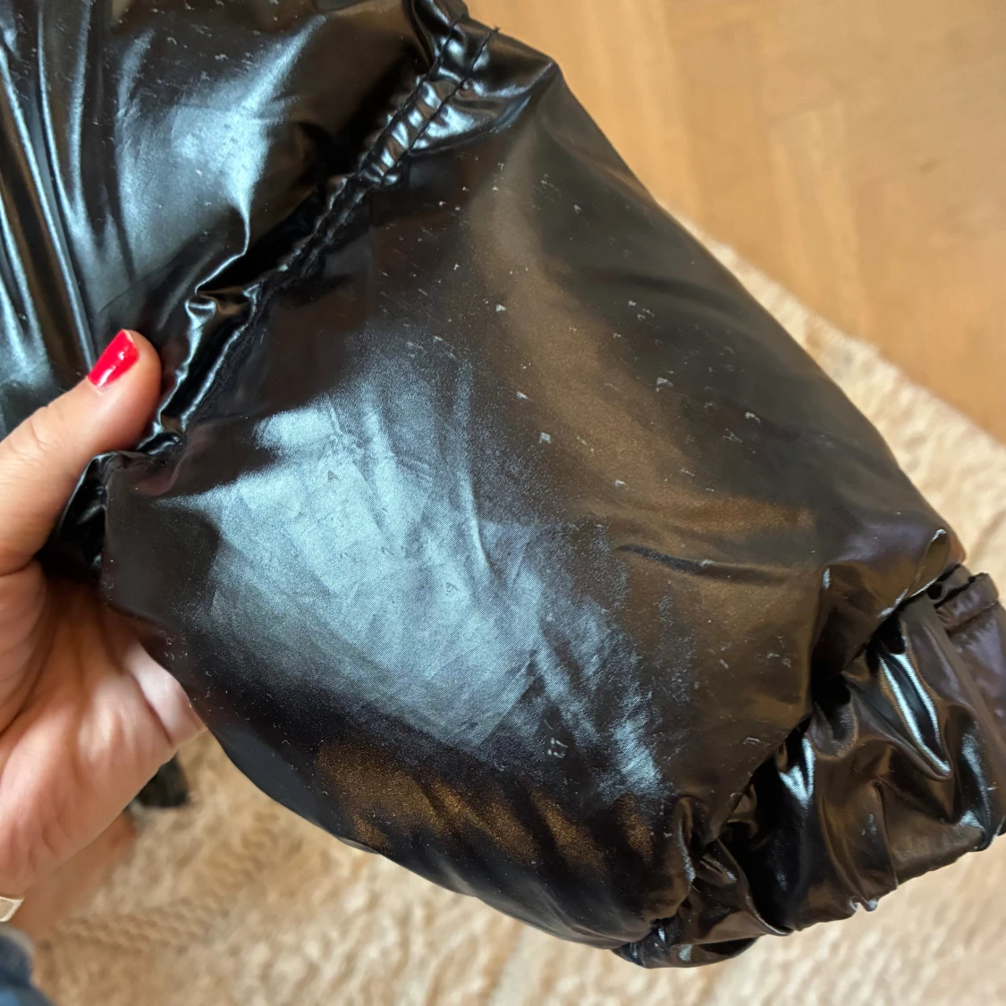 Svart  glansig pufferjacka Moncler - 3