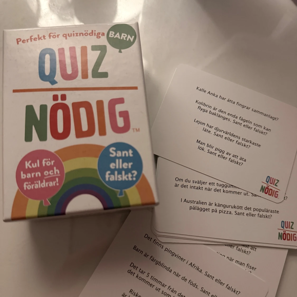 Quiznödig Barn - Sant eller falskt? Spel NYTT! - 1