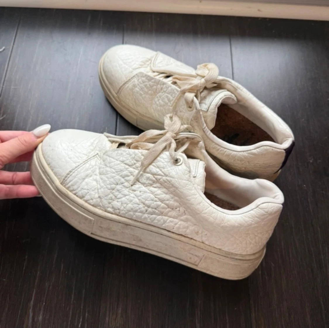 Eytys Doja tumbled white sneakers  - 2