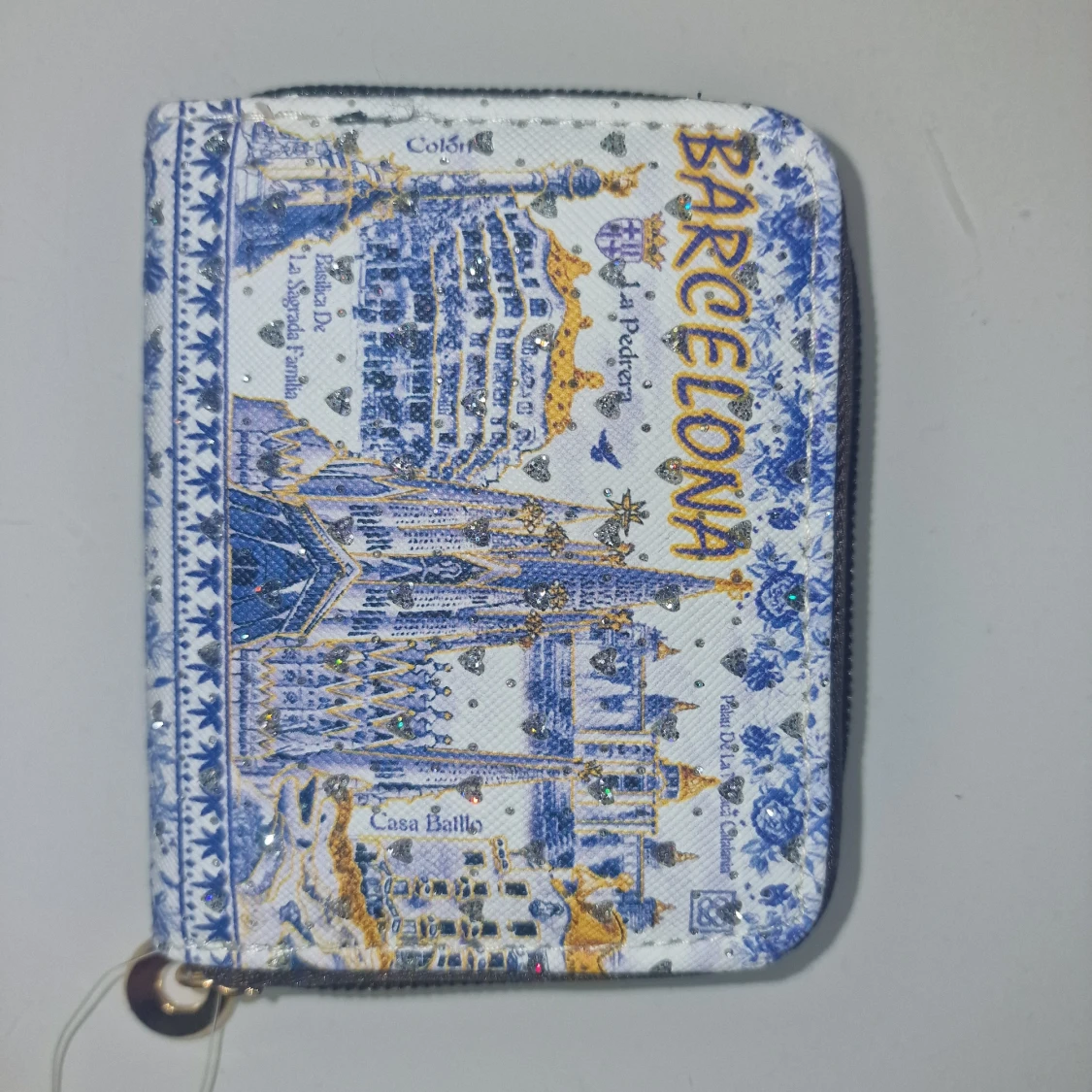 Barcelona plånbok med glittrigt tryck - 3