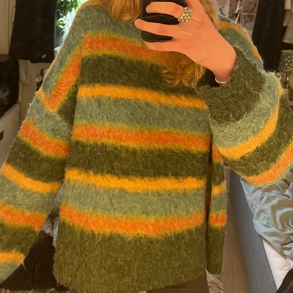 Randig stickad tröja - 2