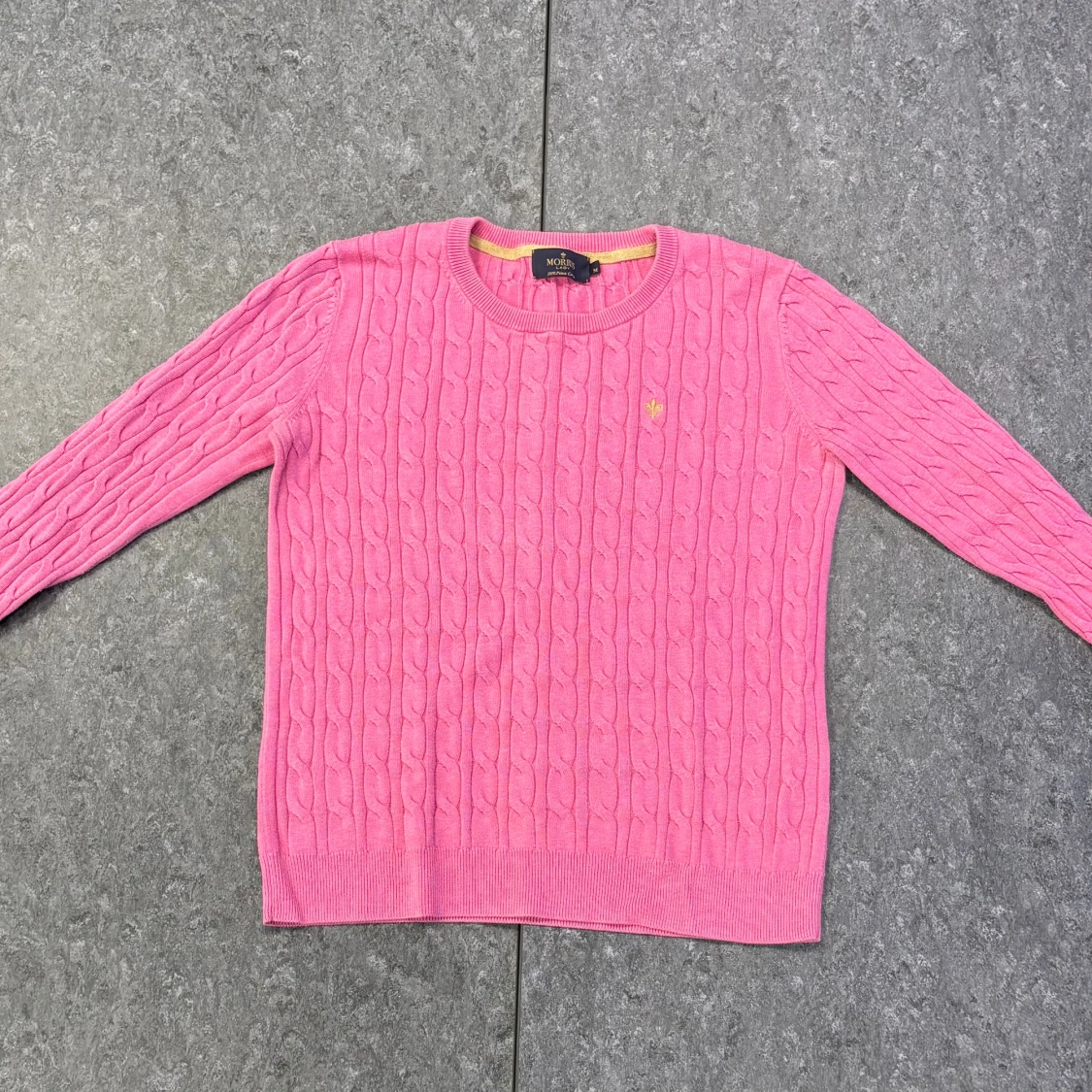 Rosa kabelstickad tröja från Morris lady - 4