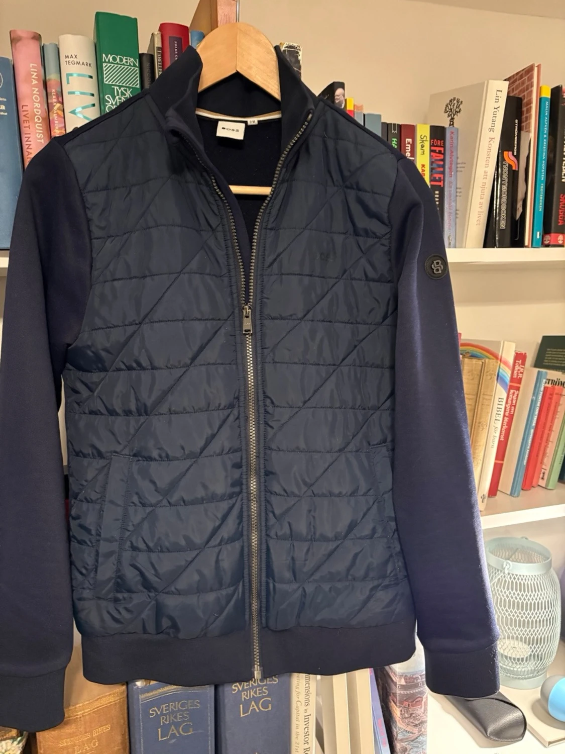 Mörkblå cardigan jacka från BOSS - 1