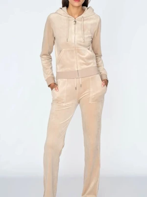 Beige velourset  Juicy Couture -  loungewear-set i beige velour från Juicy Couture. Köp i sett eller separat🥰 byxorna: xs (stretchiga så passar s, vilket jag brukar ha), kofta: s