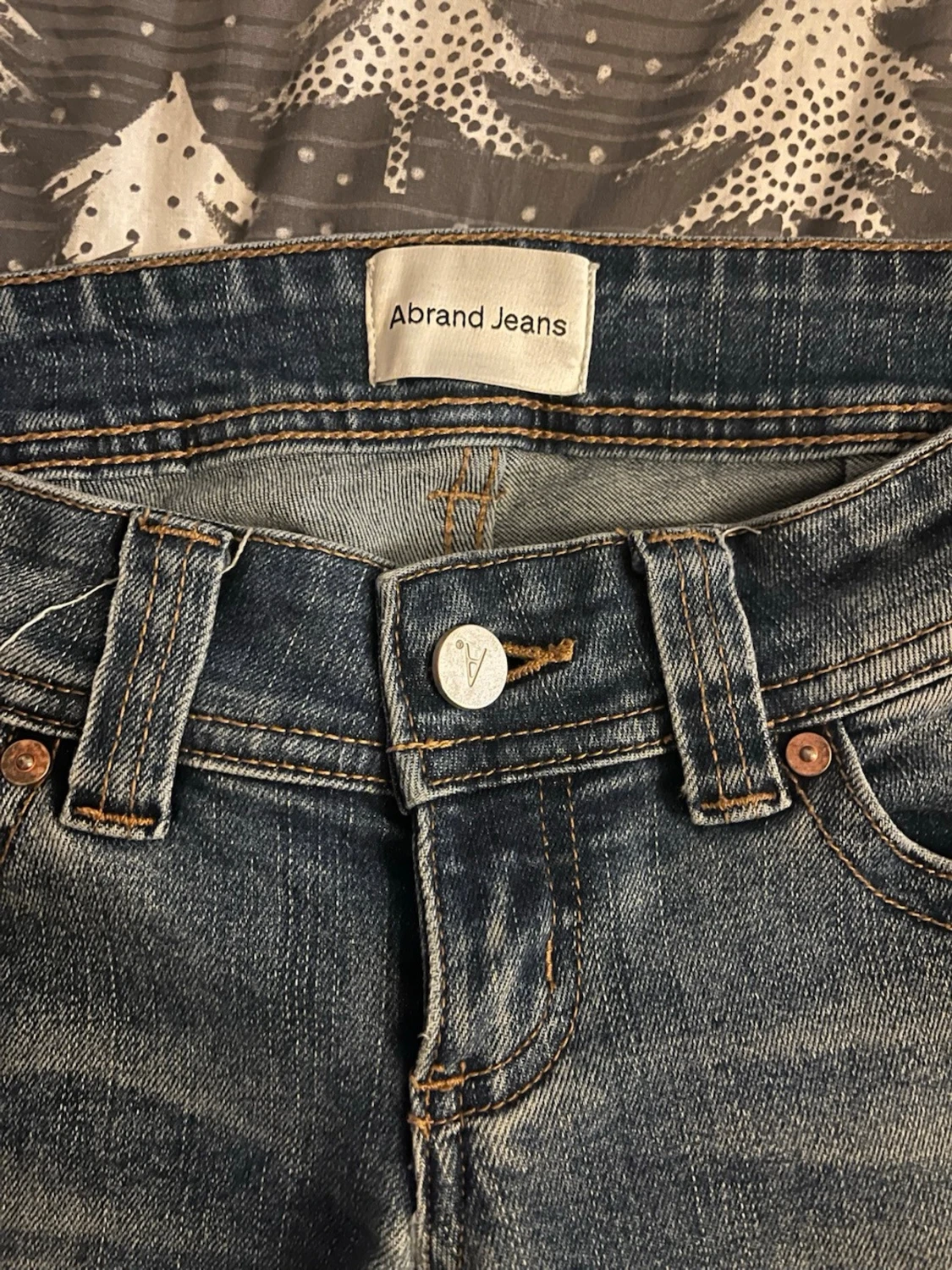 Blå lågmidjade bootcut Abrand Jeans - 1