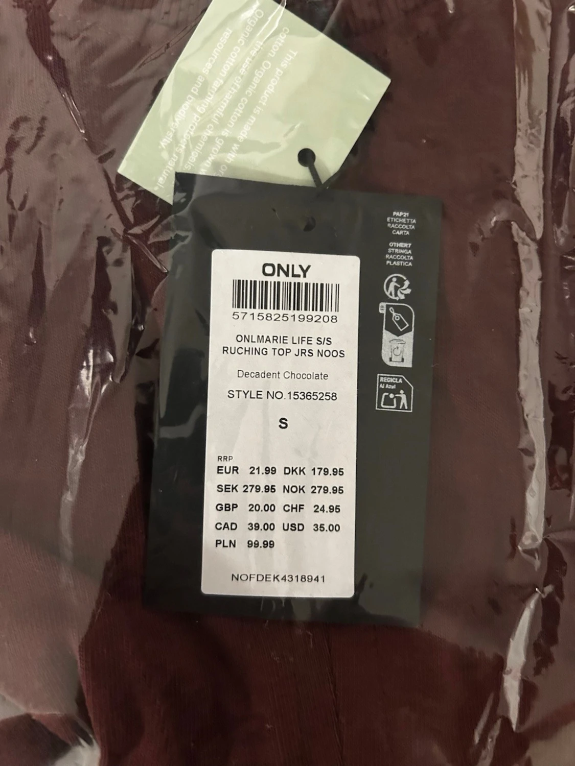 Vin röd topp från ONLY - 1