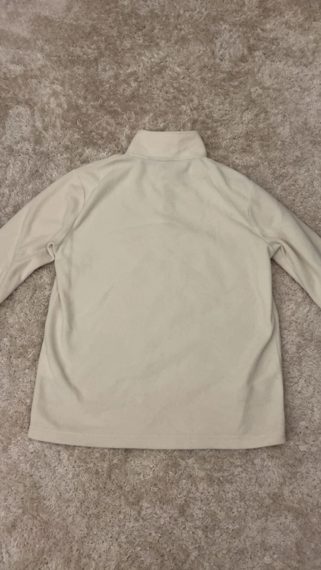 Vit fleece-tröja med half zip från SMOG - 1