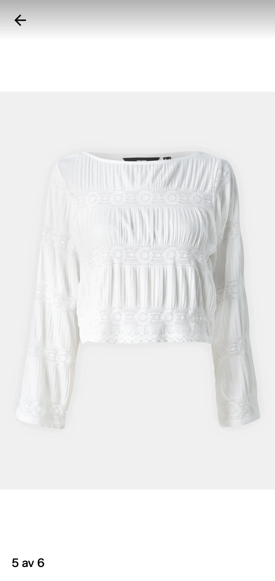 Vit blus med spets från Vero Moda