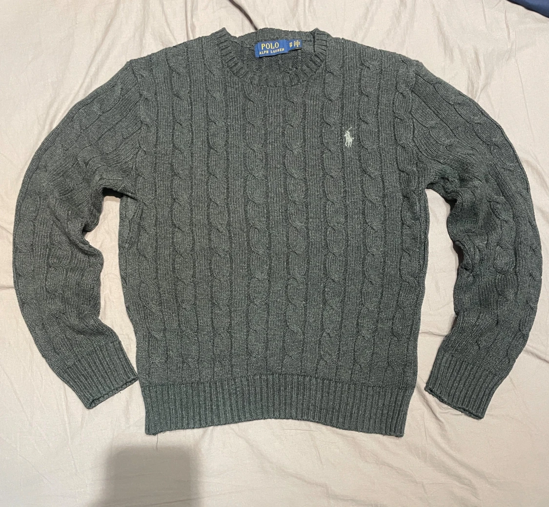 Grå kabelstickad tröja Polo Ralph Lauren - 1