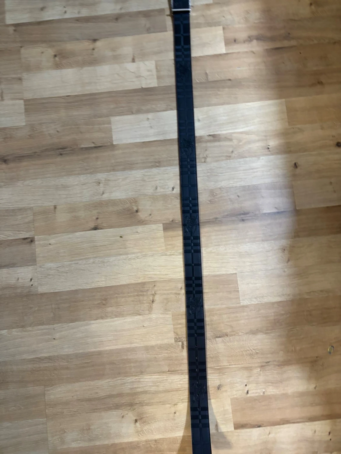 Svart rutig Burberry skärp i skinn - 1