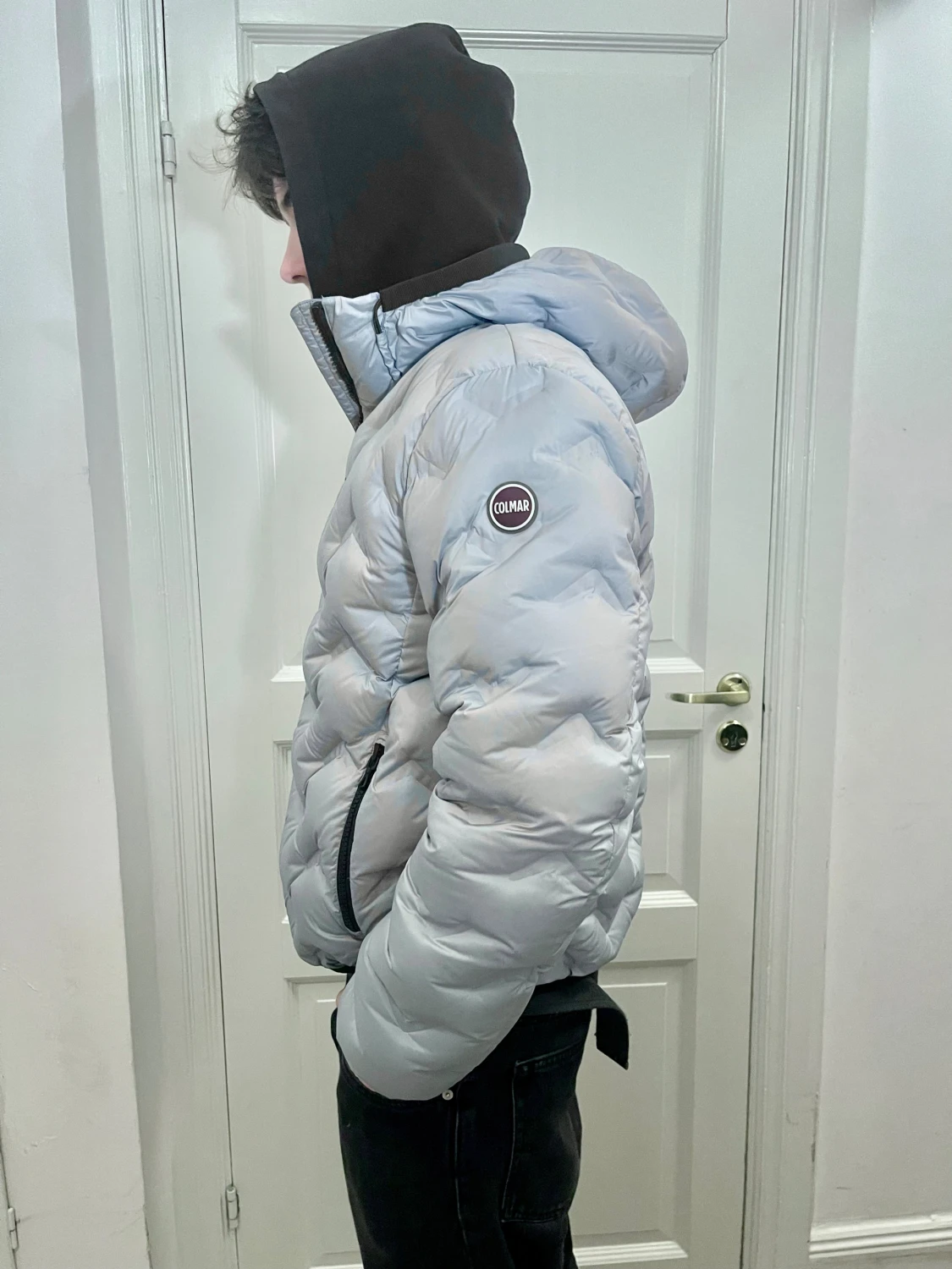 Polarblå Colmar pufferjacka med huva - 2