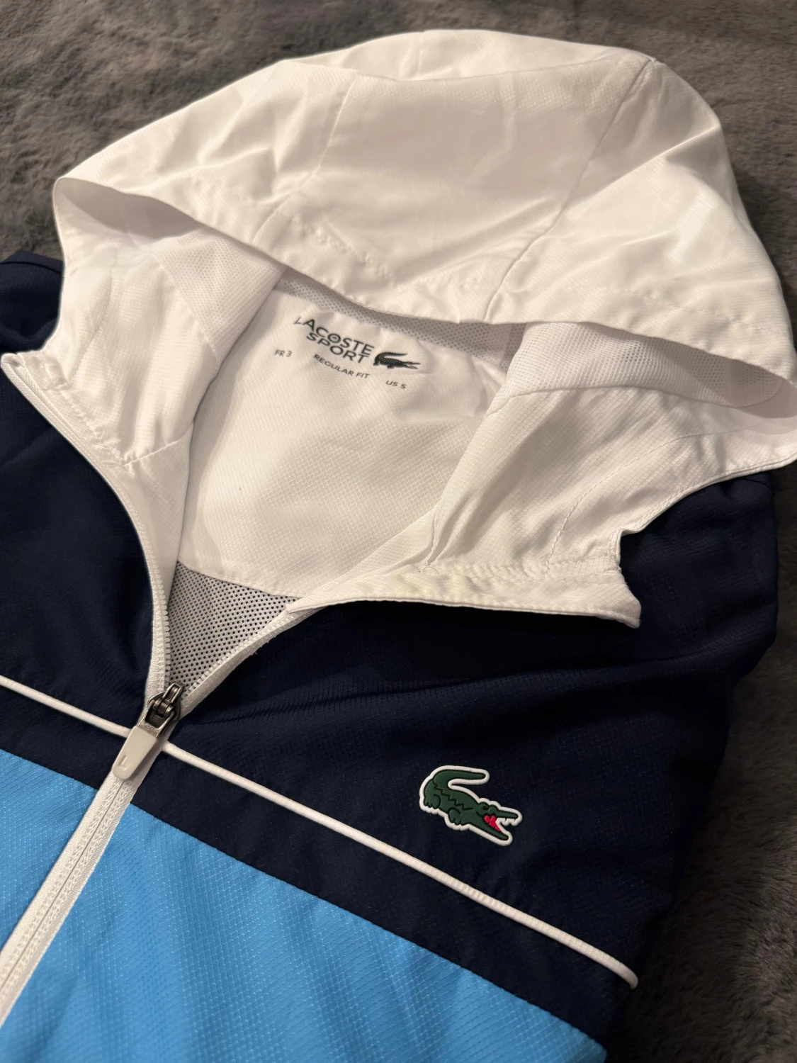 Lacoste Sport blå-vit vindjacka - 1
