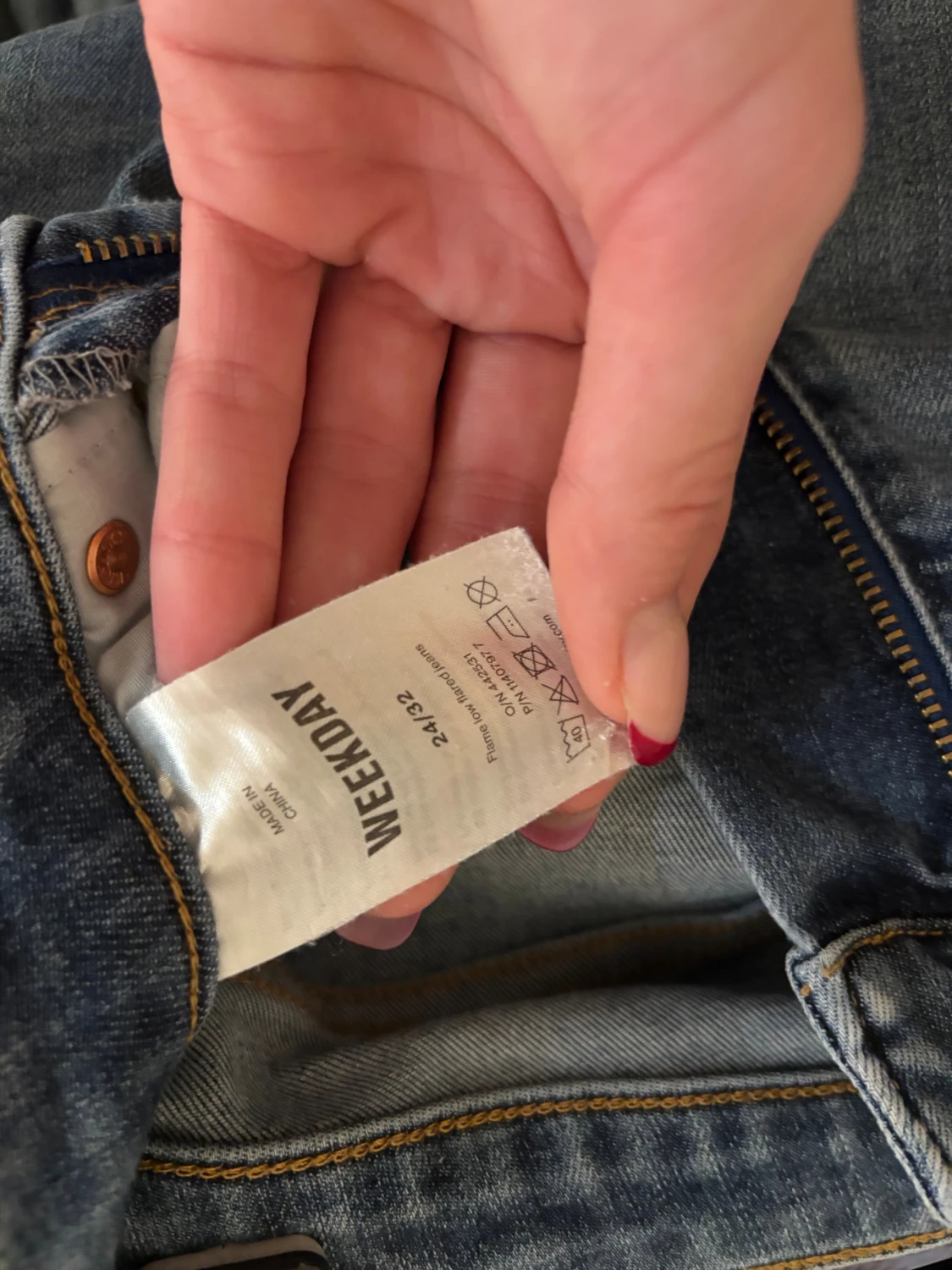 Weekday Flame bootcut jeans ljusblå - 2