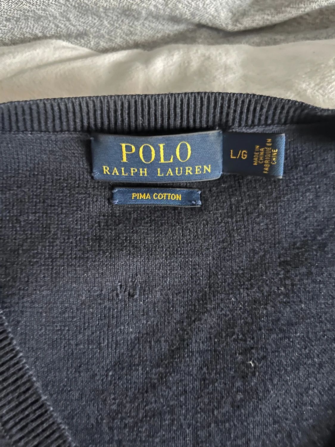 Marinblå v-ringad tröja Polo Ralph Lauren - 3