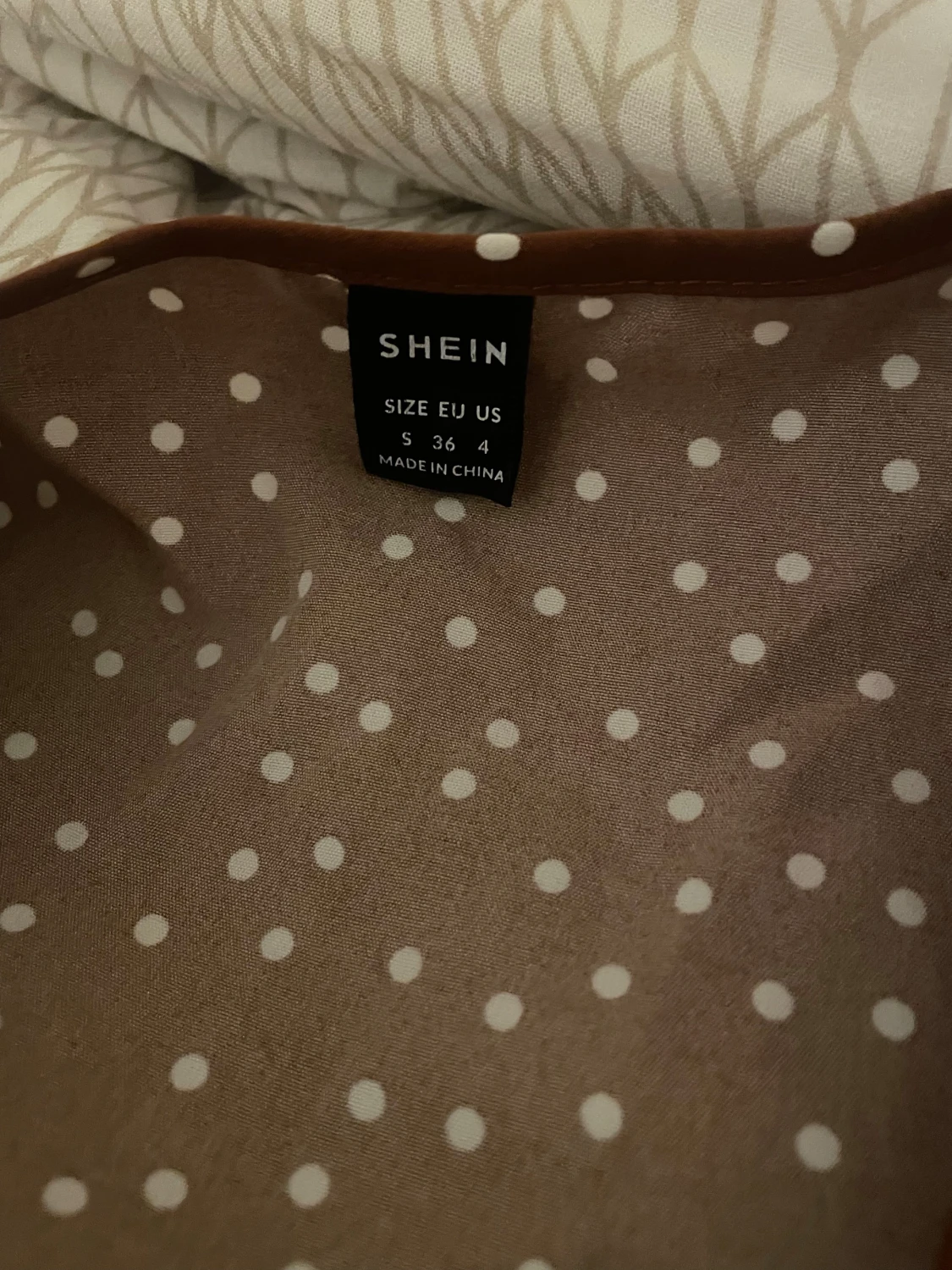 Brun prickig långklänning från SHEIN - 1