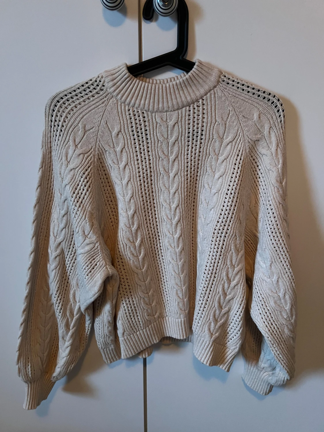 Beige stickad tröja från Object