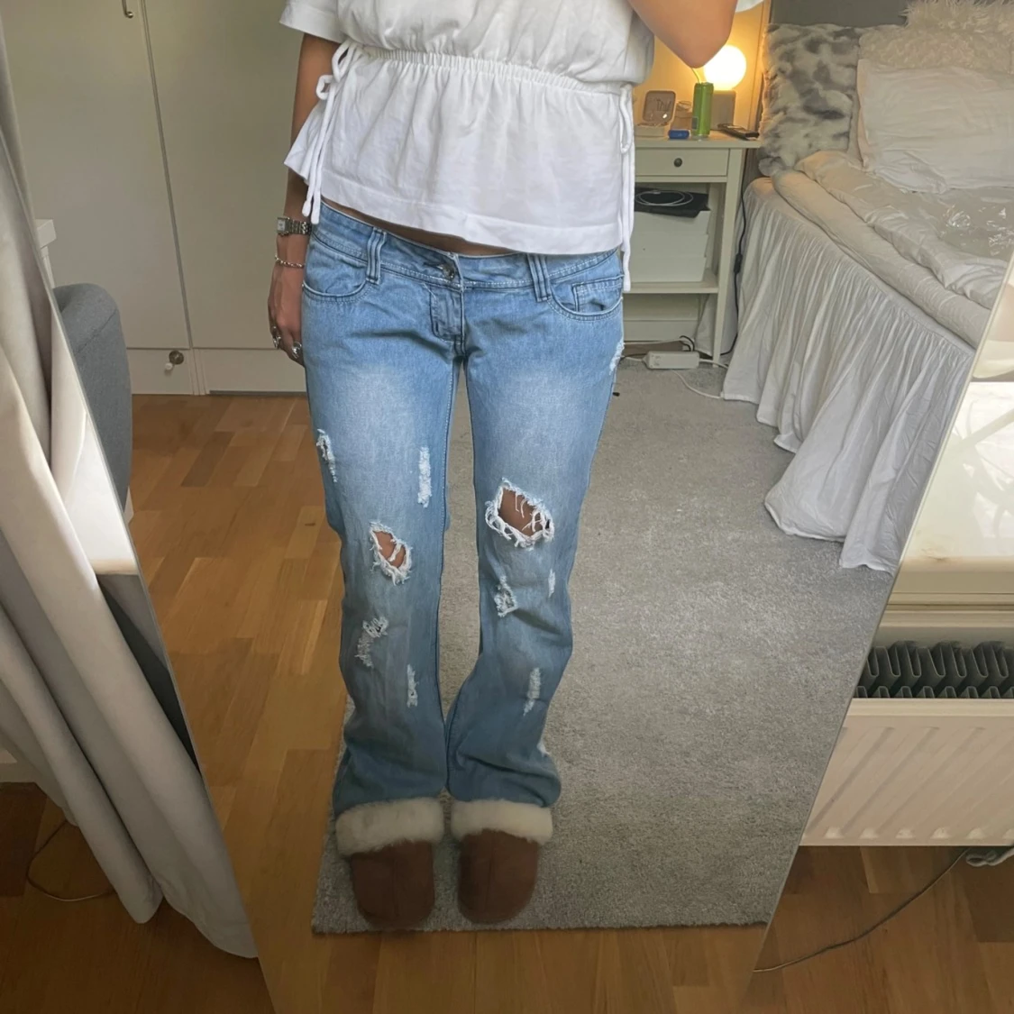 Jeans lowwaist utsvängda lågmidjade bootcut - 90