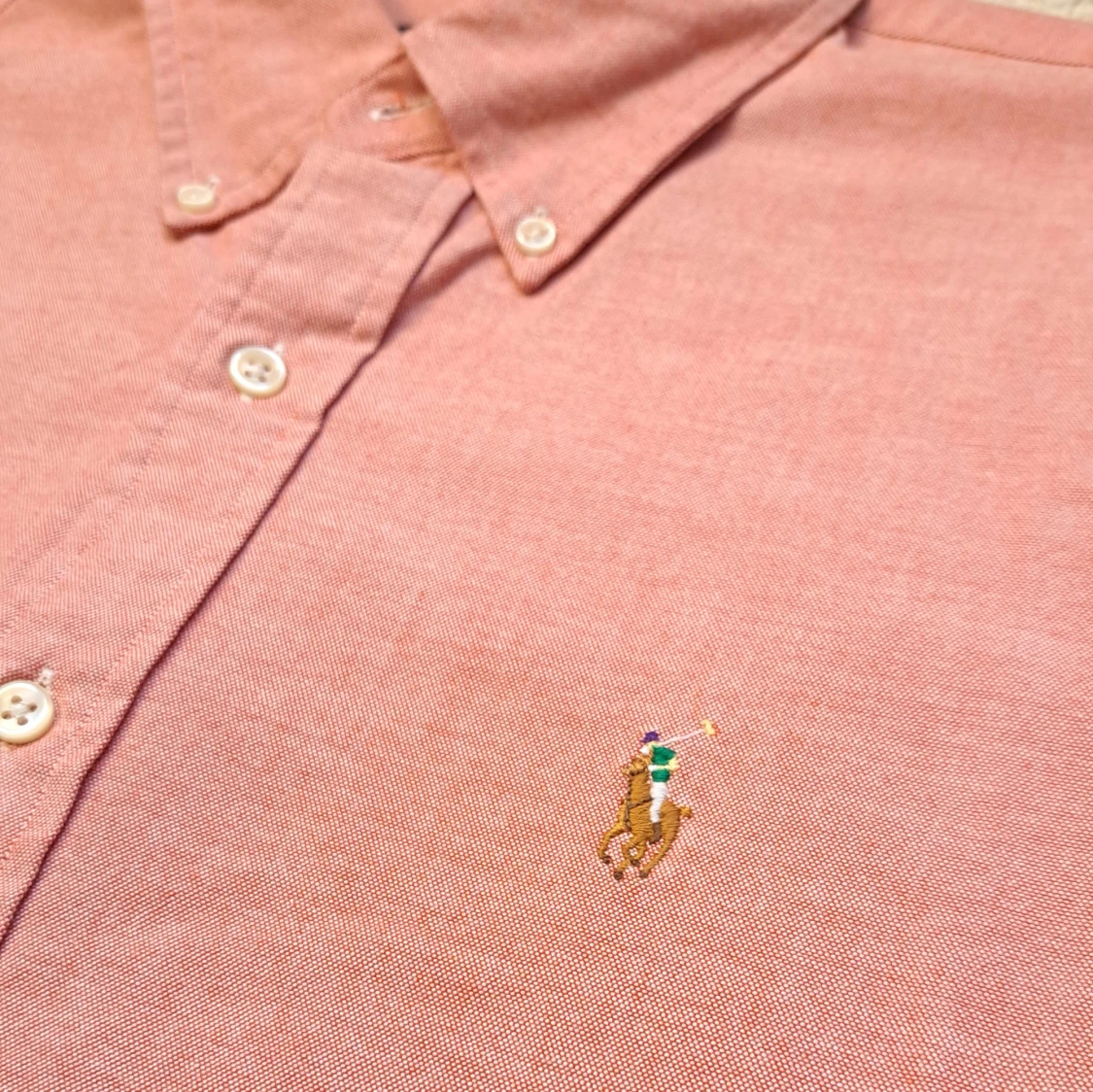 Aprikos Ralph Lauren Skjorta - Stl M, Slim Fit - 2