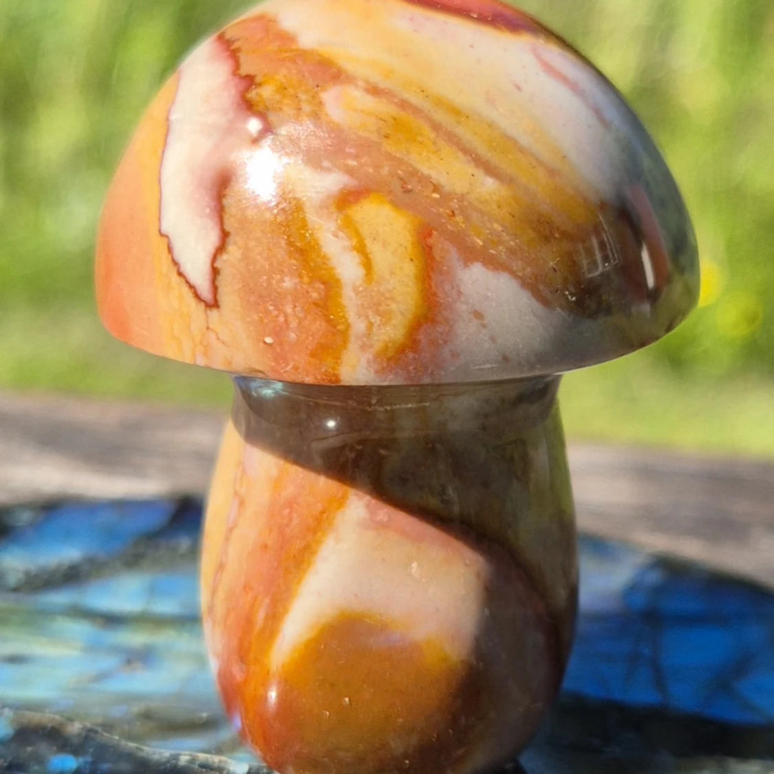 Polykrom Jaspis - Stor slipad svamp - 2