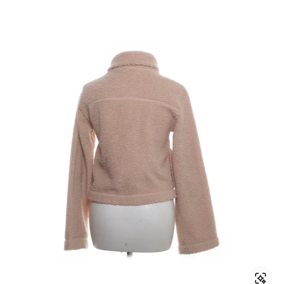 Beige teddyjacka med dragkedja - 1