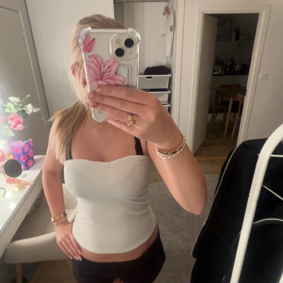 Vit ribbad tubtopp från Stockh LM Studio