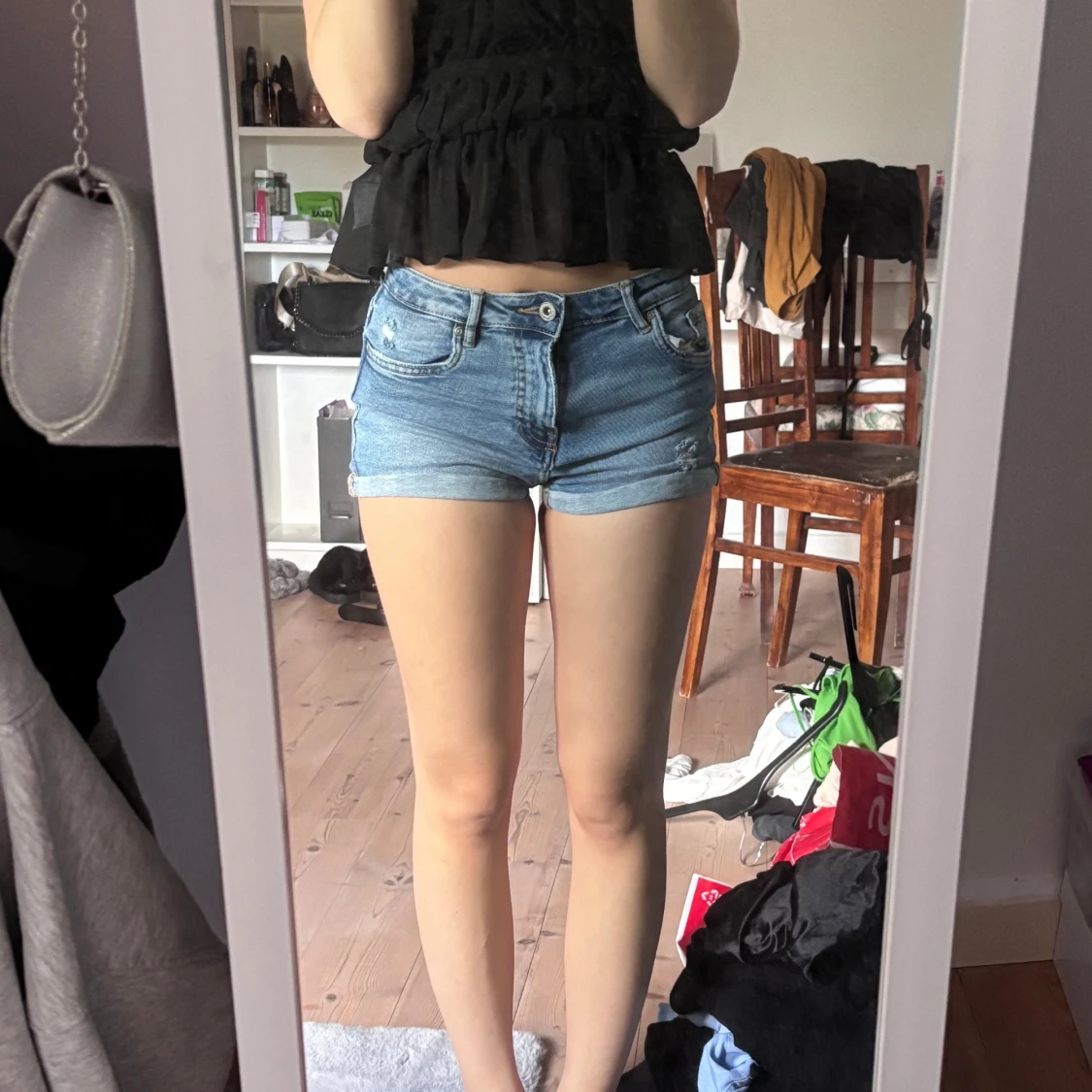 Blå jeansshorts från Zara