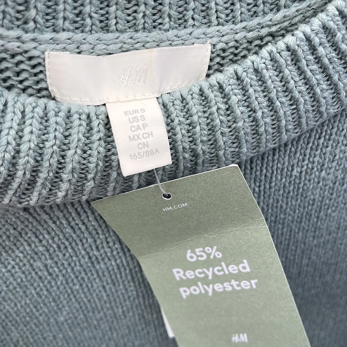 Turkos stickad väst - 2