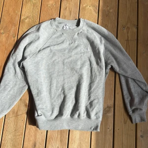 Grå sweatshirt från Polar Skate Co - En klassisk grå sweatshirt från Polar Skate Co i mjuk bomullsblandning. Tröjan har rund halsringning, långa ärmar och ribbade muddar vid ärmslut och nederkant. Enkel och stilren design med liten logga på bröstet.
