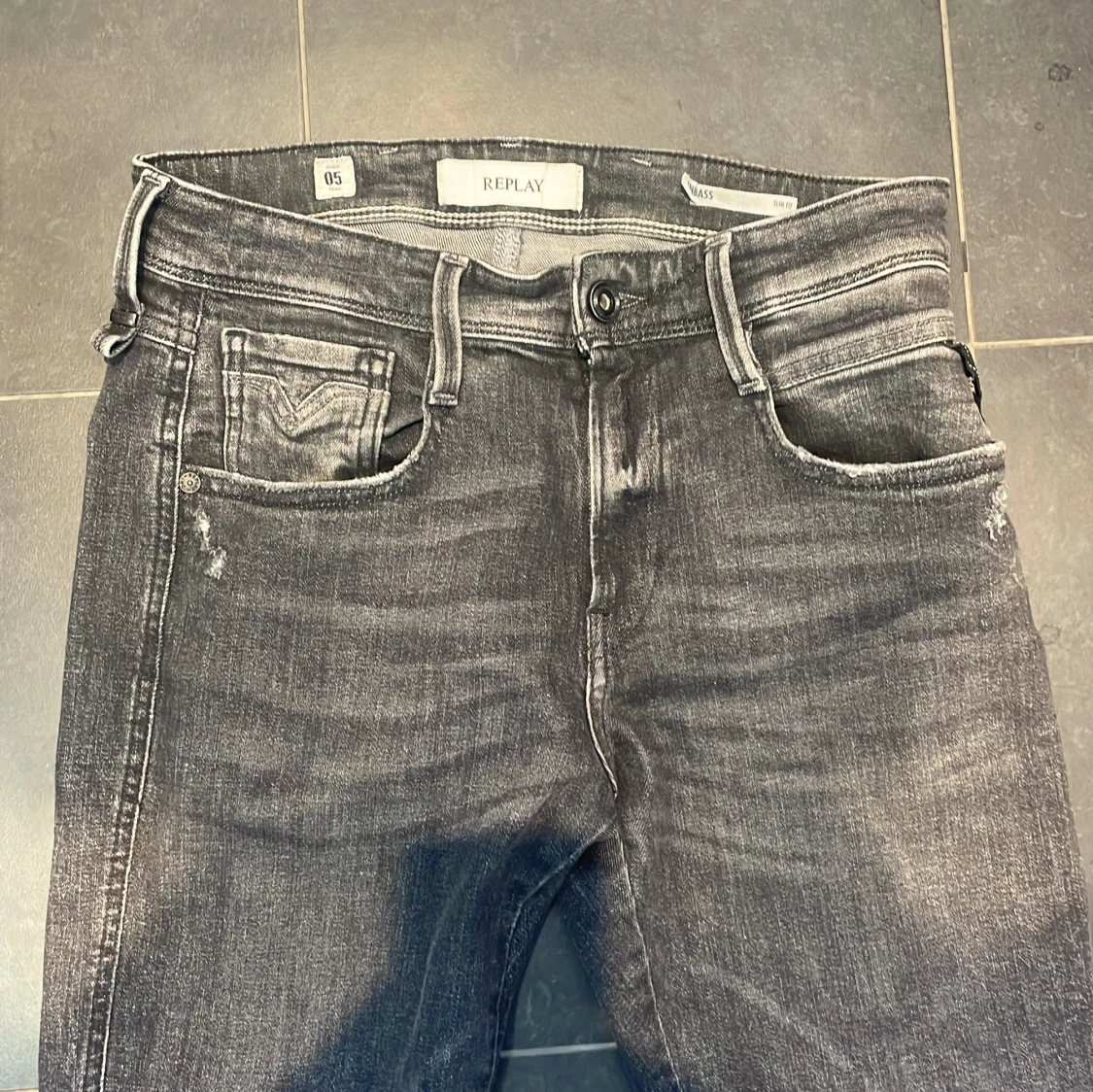 Svarta Replay Anbass jeans