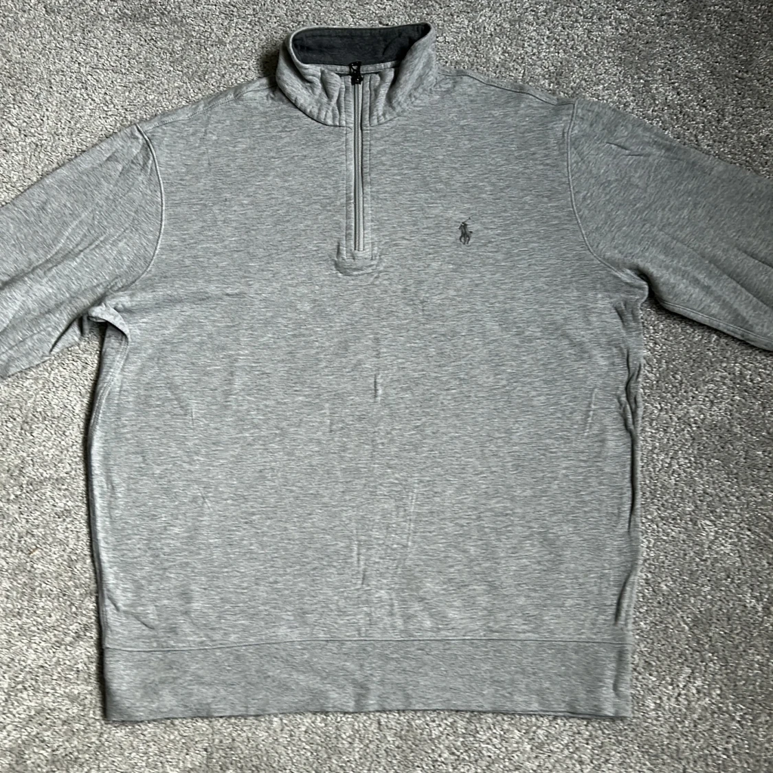 Grå quarter zip tröja från Polo Ralph Lauren