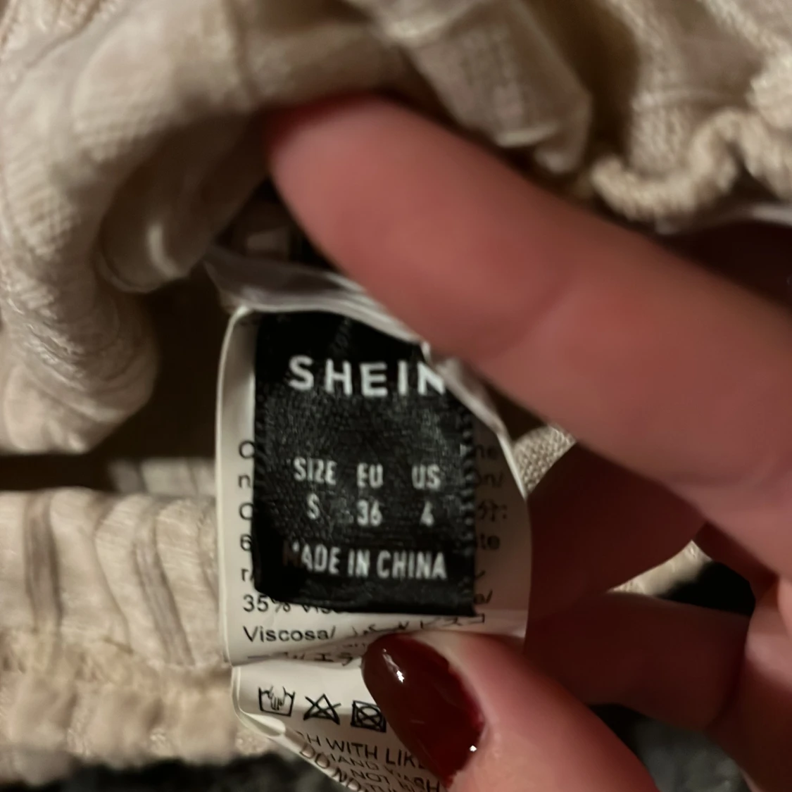 Beige ribbad topp från SHEIN - 2