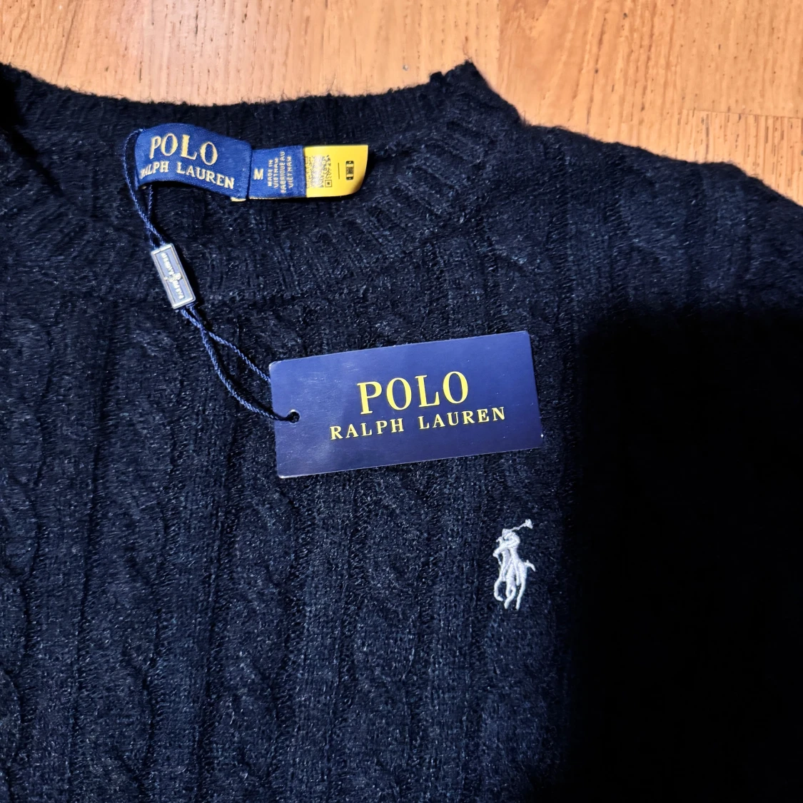 Mörkblå stickad tröja Polo Ralph Lauren - 1