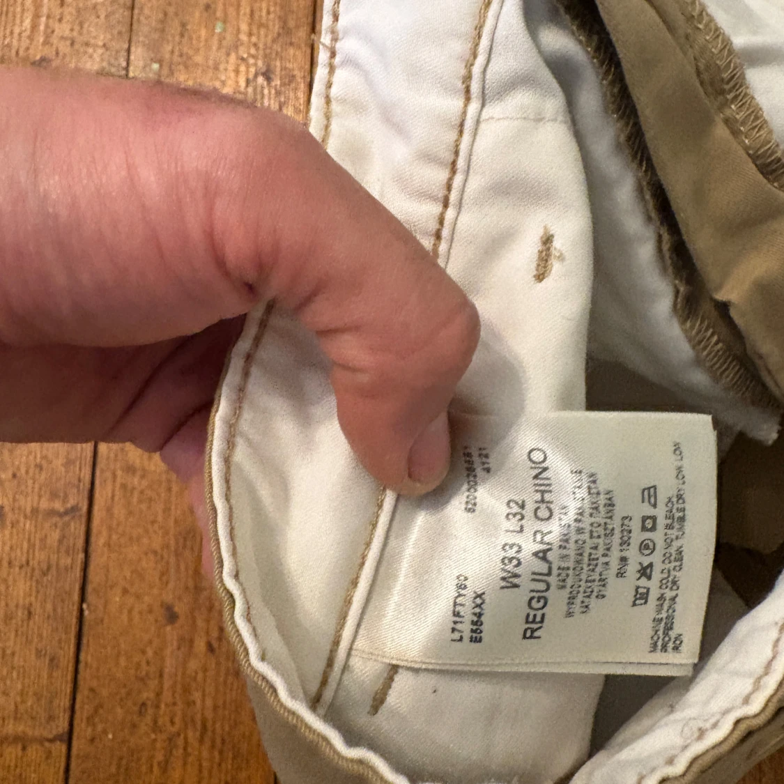 Beige chinos från Lee W33 L32 - 3