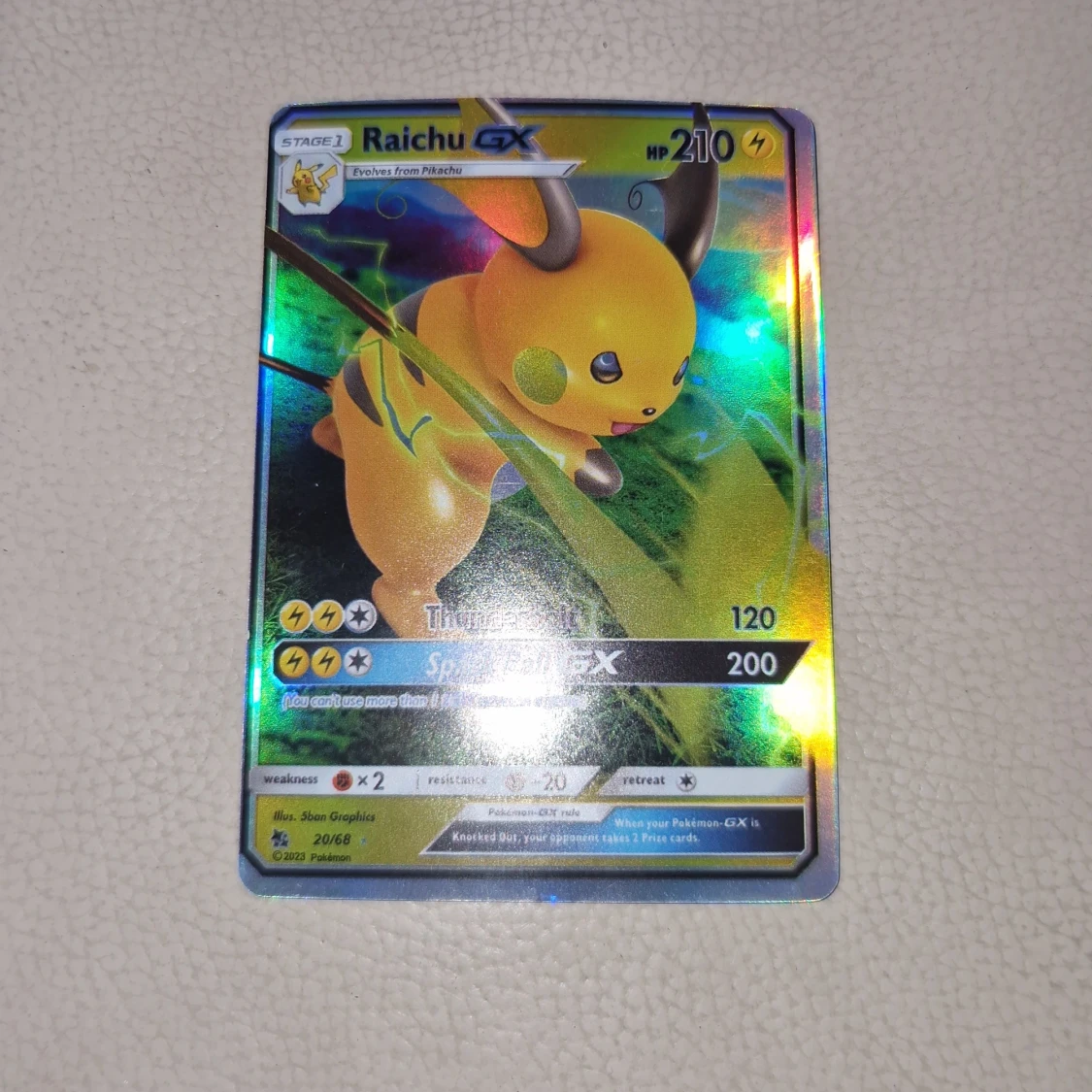 Raichu GX pokemon kort