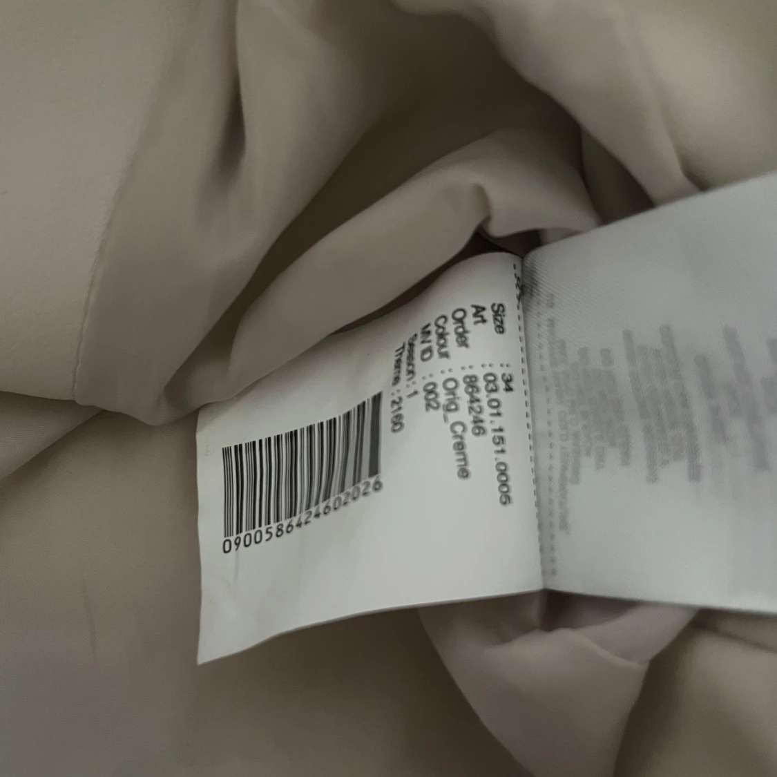 Beige croppad skinnjacka med dragkedja🤍 - 2