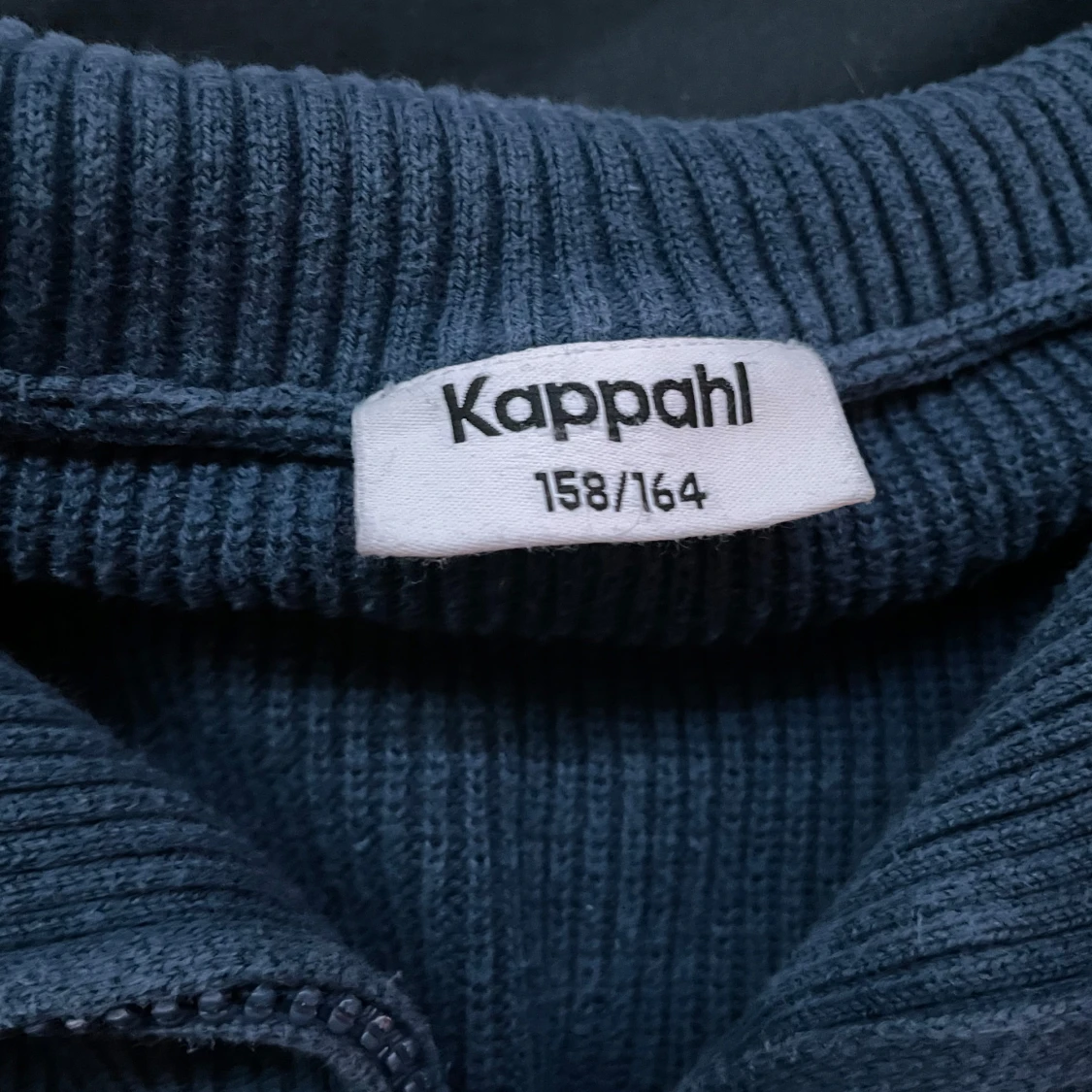 Navy stickad halfzip - 4