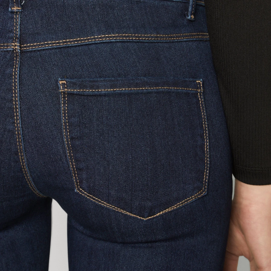 Mörkblå bootcut jeans - 1