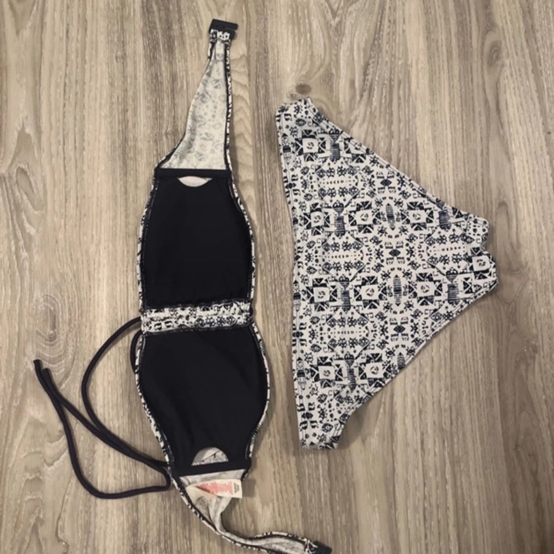 Mönstrad bikini i blått och vitt 38 - 3